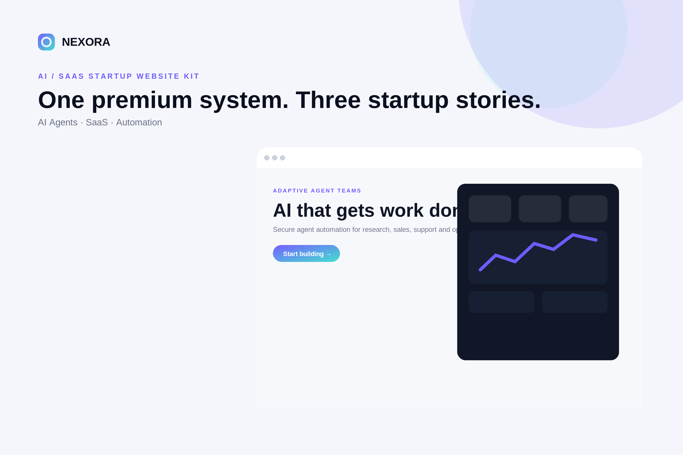 NEXORA AI SaaS template